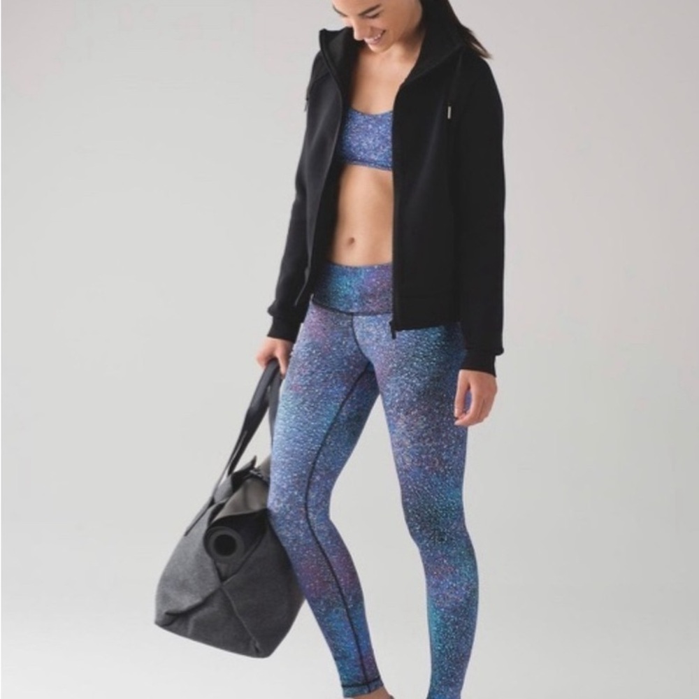 🍋 RARE  Strive mermaid print Lululemon Wunder Under pants size 8 EUC - Picture 2 of 4